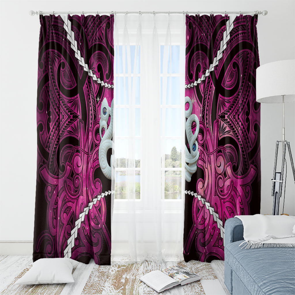 Maori Matariki Manaia Mawhero Window Curtain Maori Kowhaiwhai Pattern Galaxy LT01 - Polynesian Pride