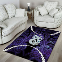 Maori Matariki Manaia Waiporoporo Area Rug Maori Kowhaiwhai Pattern Galaxy LT01 - Polynesian Pride