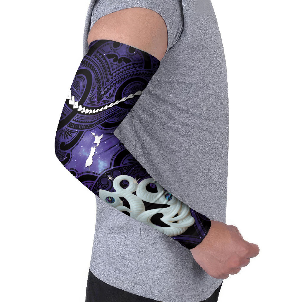 Personalised Maori Matariki Manaia Waiporoporo Arm Sleeves Maori Kowhaiwhai Pattern Galaxy LT01 - Polynesian Pride