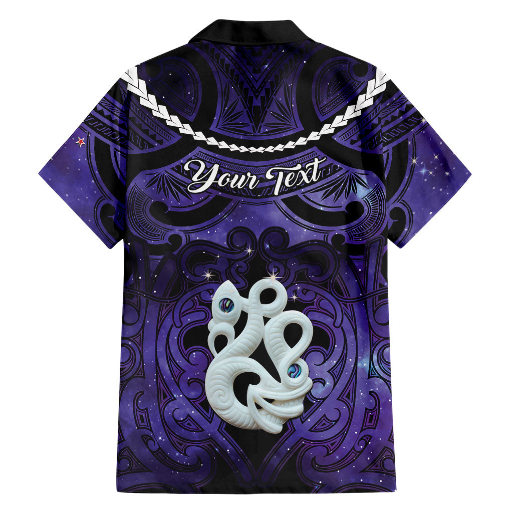 Personalised Maori Matariki Manaia Waiporoporo Family Matching Tank Maxi Dress and Hawaiian Shirt Maori Kowhaiwhai Pattern Galaxy LT01 - Polynesian Pride