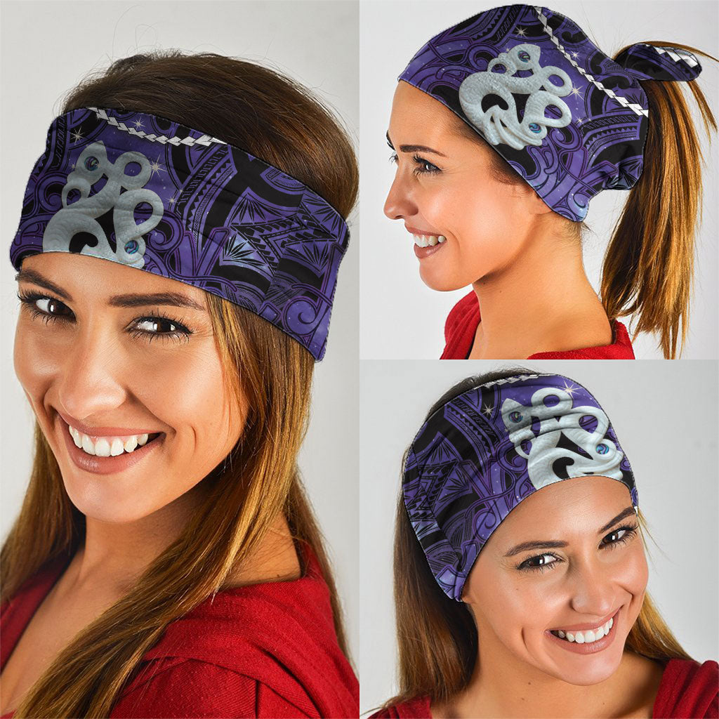 Maori Matariki Manaia Waiporoporo Neck Gaiter Maori Kowhaiwhai Pattern Galaxy LT01 - Polynesian Pride