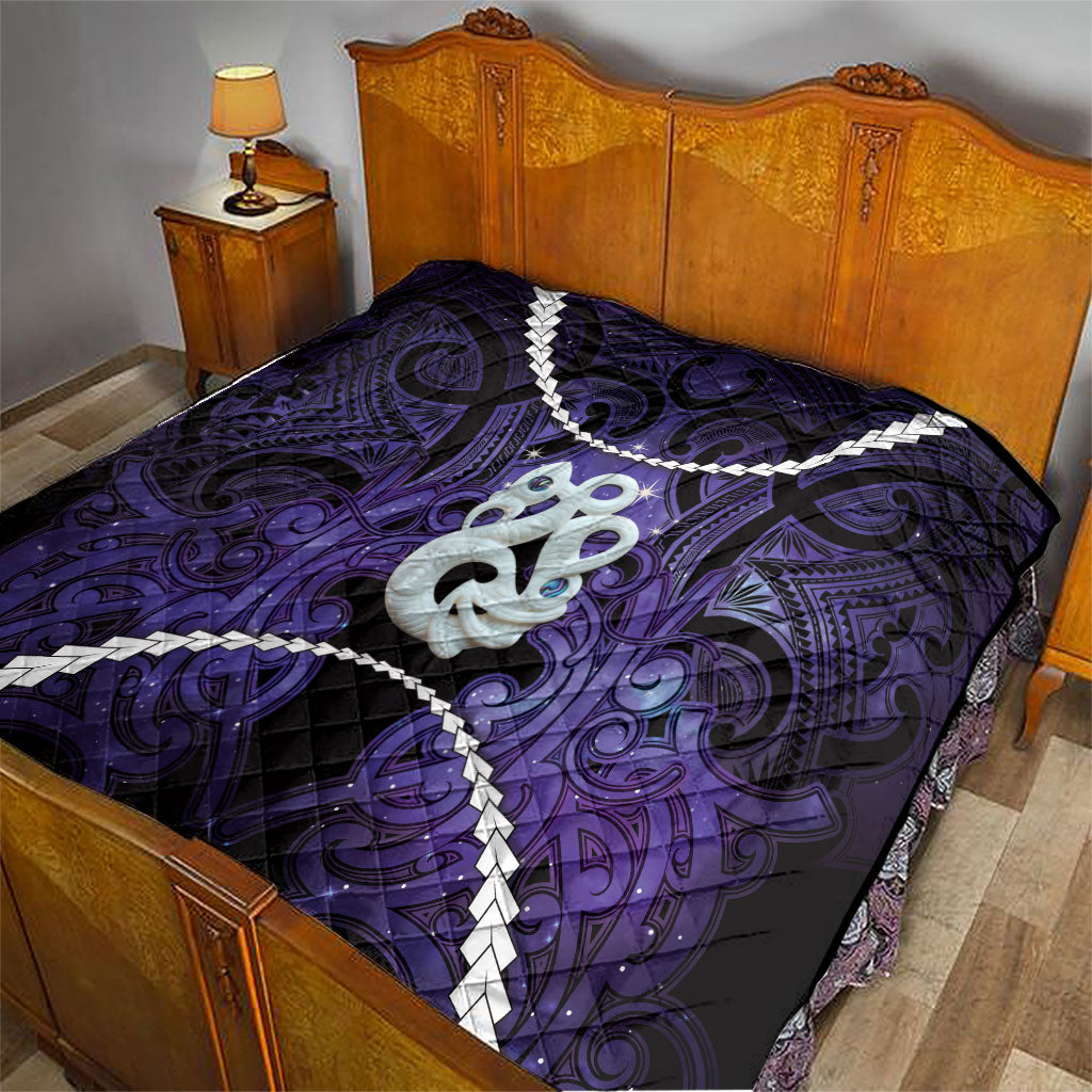 Maori Matariki Manaia Waiporoporo Quilt Maori Kowhaiwhai Pattern Galaxy LT01 - Polynesian Pride