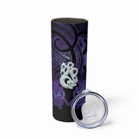 Personalised Maori Matariki Manaia Waiporoporo Skinny Tumbler Maori Kowhaiwhai Pattern Galaxy LT01 - Polynesian Pride