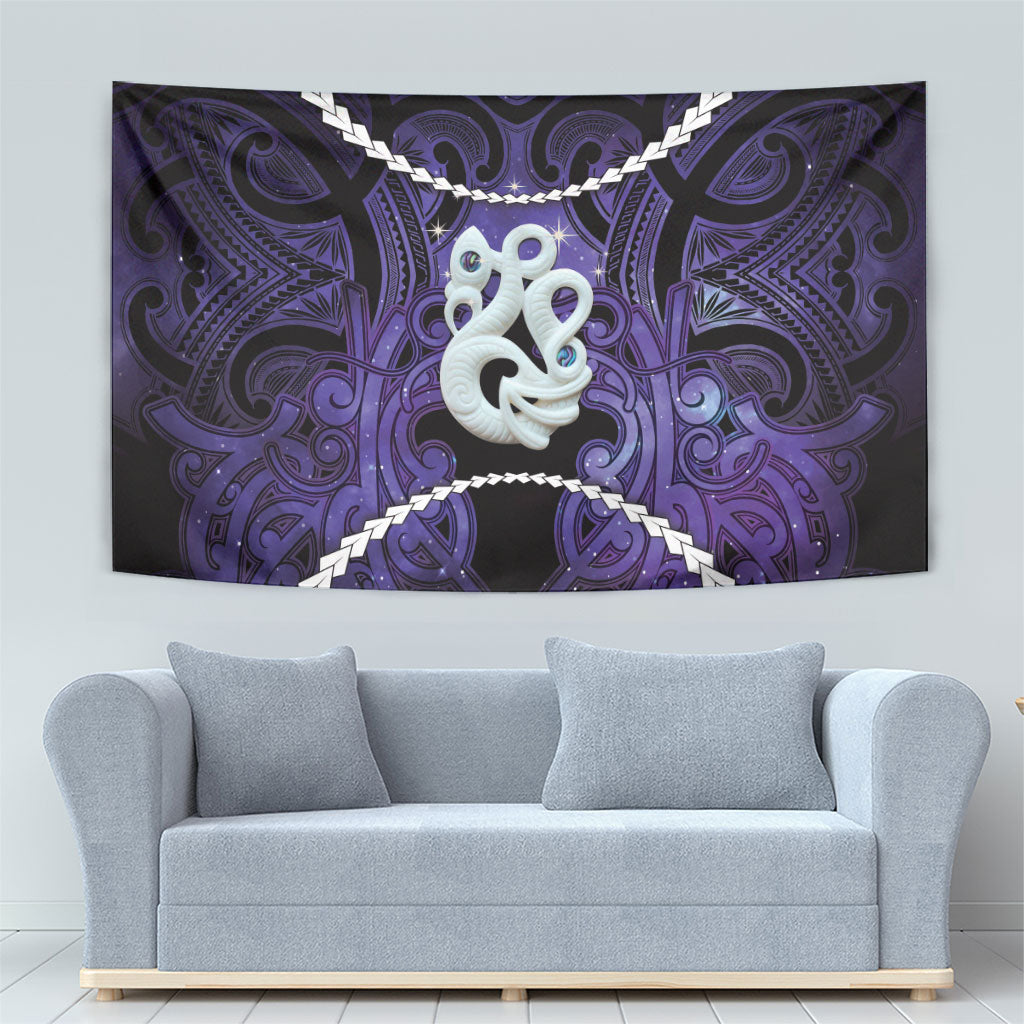 Maori Matariki Manaia Waiporoporo Tapestry Maori Kowhaiwhai Pattern Galaxy LT01 - Polynesian Pride