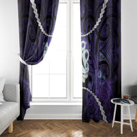 Maori Matariki Manaia Waiporoporo Window Curtain Maori Kowhaiwhai Pattern Galaxy LT01 - Polynesian Pride