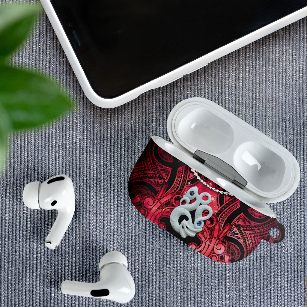 Maori Matariki Manaia Whero AirPods Case Maori Kowhaiwhai Pattern Galaxy LT01 - Polynesian Pride