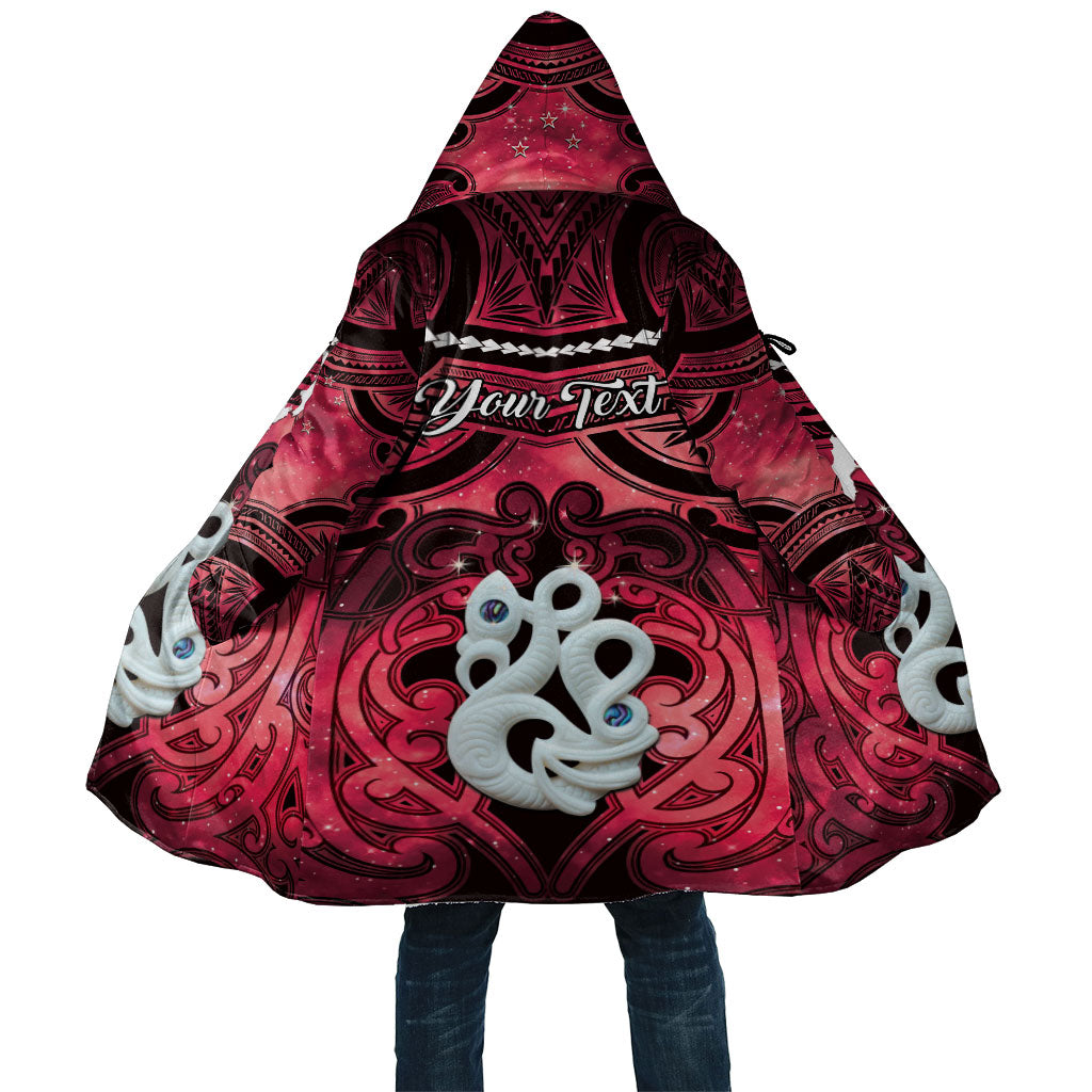 Personalised Maori Matariki Manaia Whero Cloak Maori Kowhaiwhai Pattern Galaxy LT01 Unisex Red - Polynesian Pride