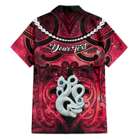 Personalised Maori Matariki Manaia Whero Family Matching Short Sleeve Bodycon Dress and Hawaiian Shirt Maori Kowhaiwhai Pattern Galaxy LT01 - Polynesian Pride