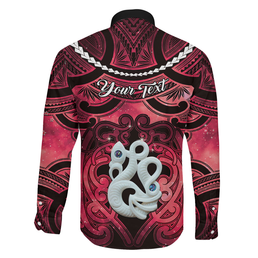 Personalised Maori Matariki Manaia Whero Family Matching Tank Maxi Dress and Hawaiian Shirt Maori Kowhaiwhai Pattern Galaxy LT01 - Polynesian Pride