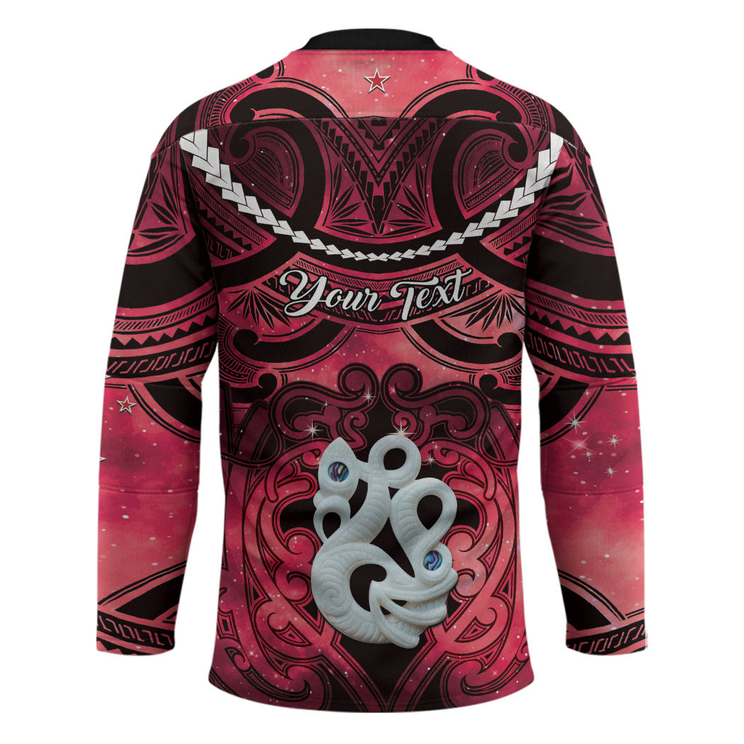Personalised Maori Matariki Manaia Whero Hockey Jersey Maori Kowhaiwhai Pattern Galaxy LT01 - Polynesian Pride