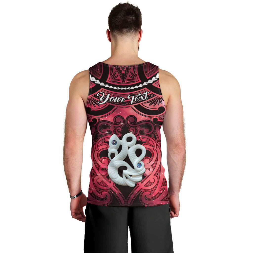 Personalised Maori Matariki Manaia Whero Men Tank Top Maori Kowhaiwhai Pattern Galaxy LT01 - Polynesian Pride