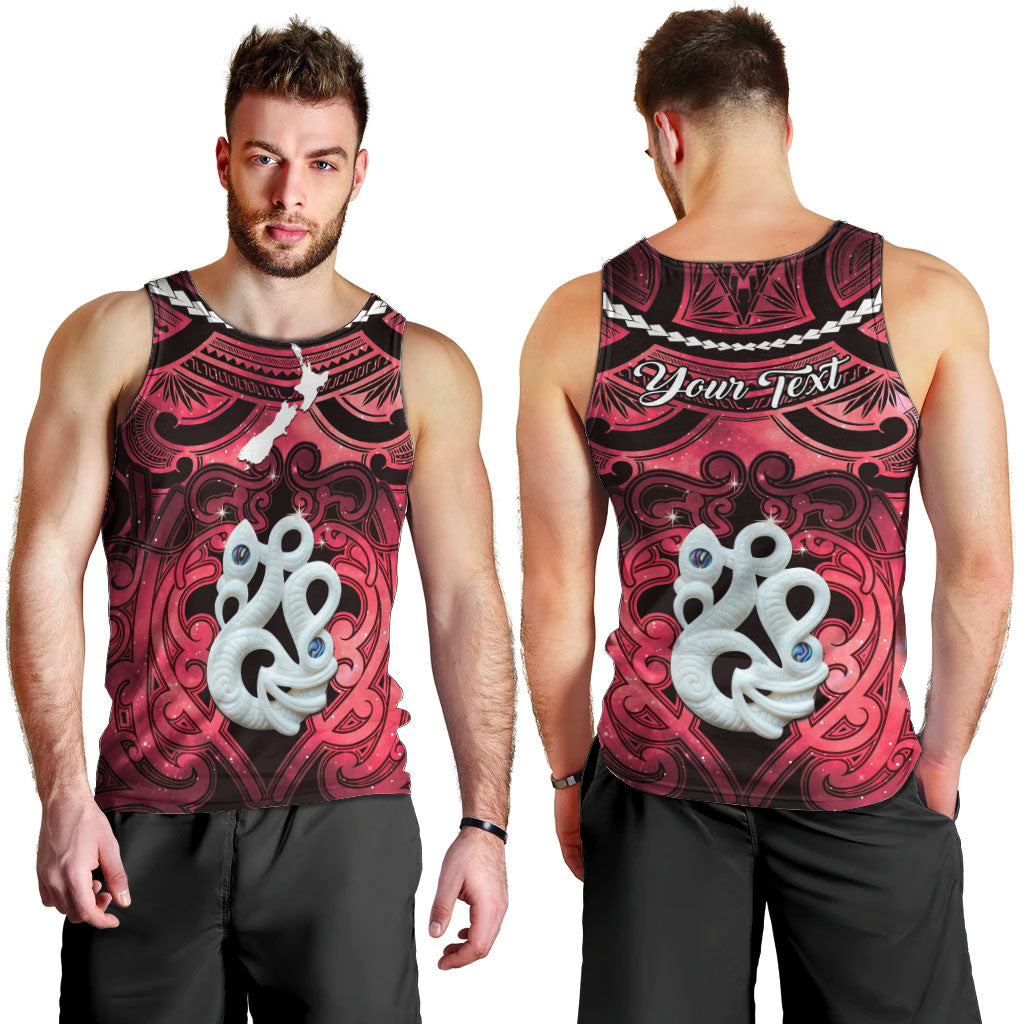 Personalised Maori Matariki Manaia Whero Men Tank Top Maori Kowhaiwhai Pattern Galaxy LT01 - Polynesian Pride