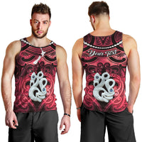 Personalised Maori Matariki Manaia Whero Men Tank Top Maori Kowhaiwhai Pattern Galaxy LT01 - Polynesian Pride