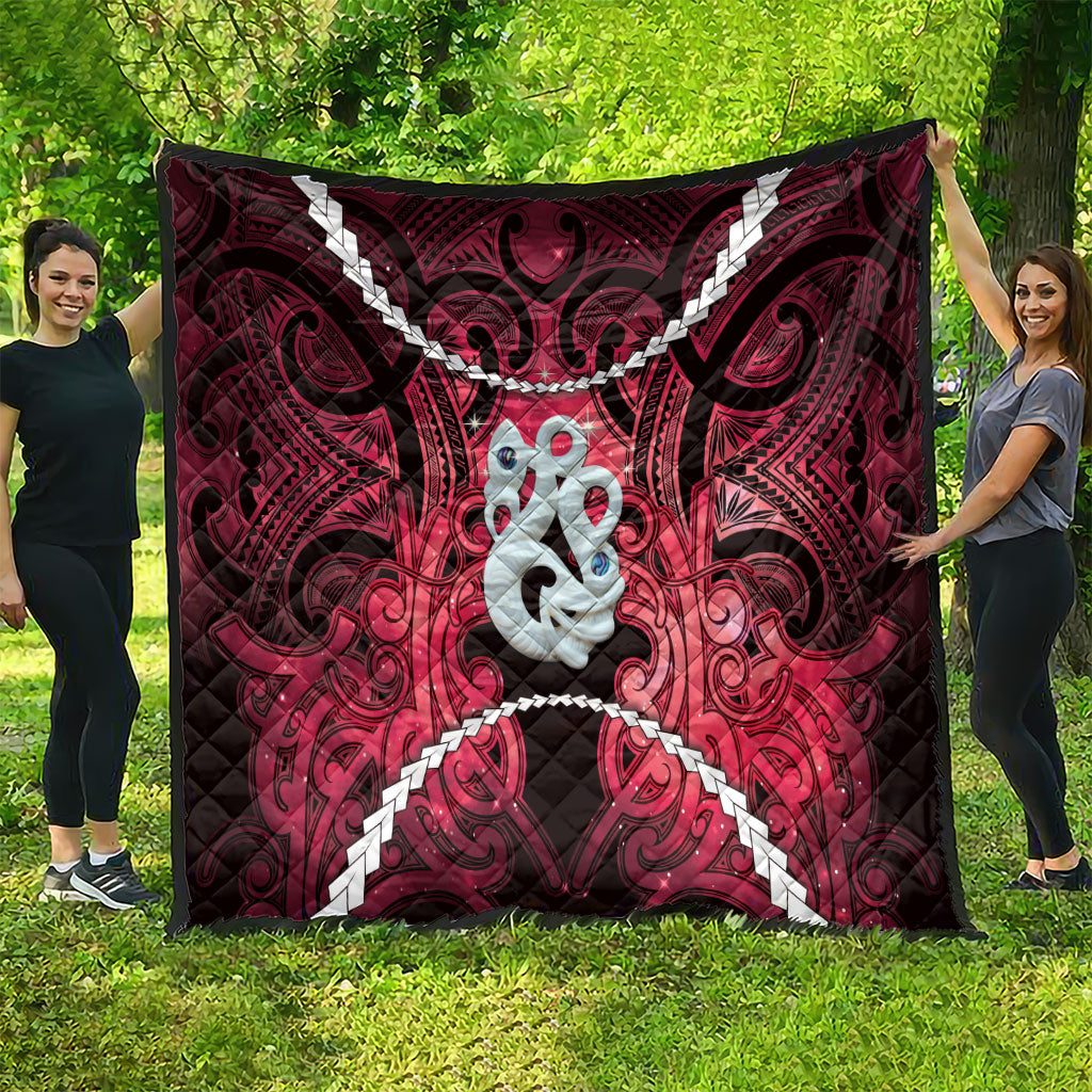 Maori Matariki Manaia Whero Quilt Maori Kowhaiwhai Pattern Galaxy LT01 - Polynesian Pride