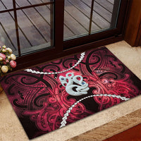 Maori Matariki Manaia Whero Rubber Doormat Maori Kowhaiwhai Pattern Galaxy LT01 - Polynesian Pride