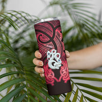 Personalised Maori Matariki Manaia Whero Skinny Tumbler Maori Kowhaiwhai Pattern Galaxy LT01 - Polynesian Pride