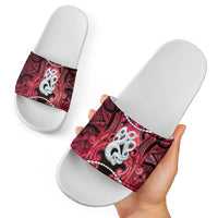 Maori Matariki Manaia Whero Slide Sandals Maori Kowhaiwhai Pattern Galaxy LT01 - Polynesian Pride