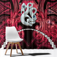 Maori Matariki Manaia Whero Window Curtain Maori Kowhaiwhai Pattern Galaxy LT01 - Polynesian Pride