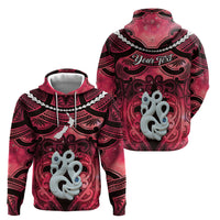 Personalised Maori Matariki Manaia Whero Zip Hoodie Maori Kowhaiwhai Pattern Galaxy LT01 - Polynesian Pride