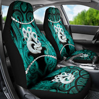 Maori Matariki Manaia Turquoise Car Seat Cover Maori Kowhaiwhai Pattern Galaxy LT01 - Polynesian Pride