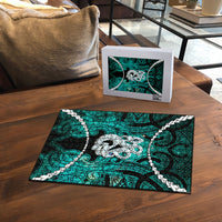 Maori Matariki Manaia Turquoise Puzzle Maori Kowhaiwhai Pattern Galaxy LT01 - Polynesian Pride