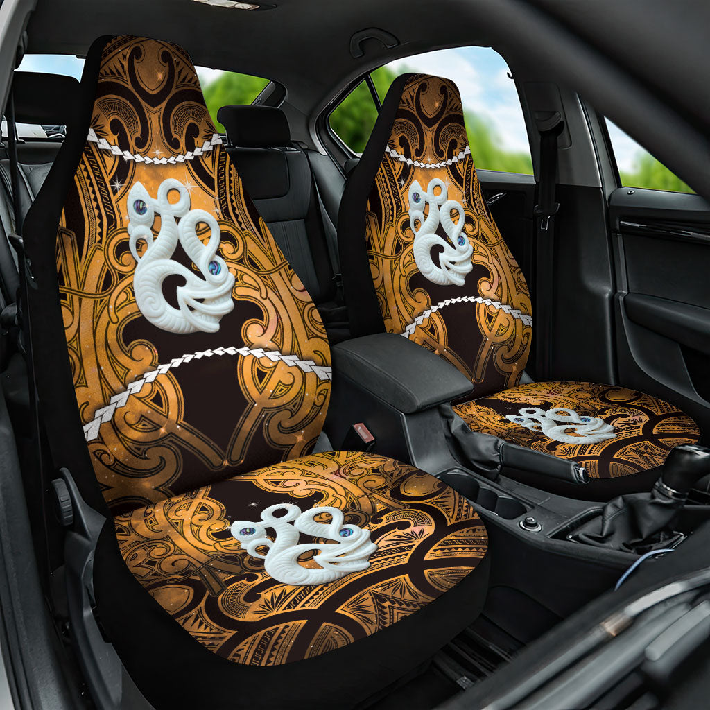 Maori Matariki Manaia Kowhai Car Seat Cover Maori Kowhaiwhai Pattern Galaxy
