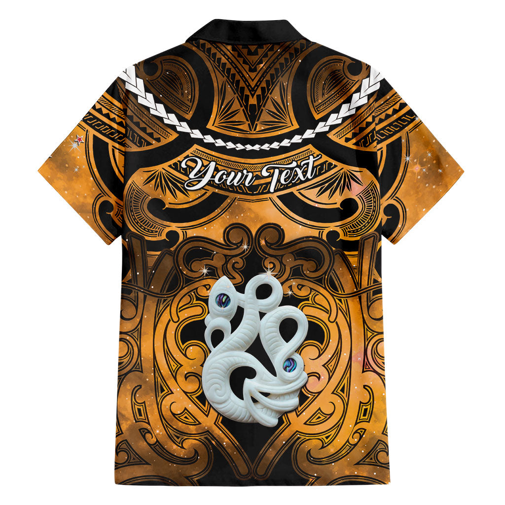 Personalised Maori Matariki Manaia Kowhai Family Matching Tank Maxi Dress and Hawaiian Shirt Maori Kowhaiwhai Pattern Galaxy LT01 - Polynesian Pride