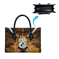 Maori Matariki Manaia Kowhai Leather Bag Maori Kowhaiwhai Pattern Galaxy LT01 - Polynesian Pride