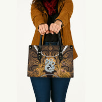 Maori Matariki Manaia Kowhai Leather Bag Maori Kowhaiwhai Pattern Galaxy LT01 - Polynesian Pride