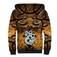 Personalised Maori Matariki Manaia Kowhai Sherpa Hoodie Maori Kowhaiwhai Pattern Galaxy LT01 - Polynesian Pride