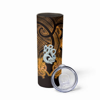 Personalised Maori Matariki Manaia Kowhai Skinny Tumbler Maori Kowhaiwhai Pattern Galaxy LT01 - Polynesian Pride