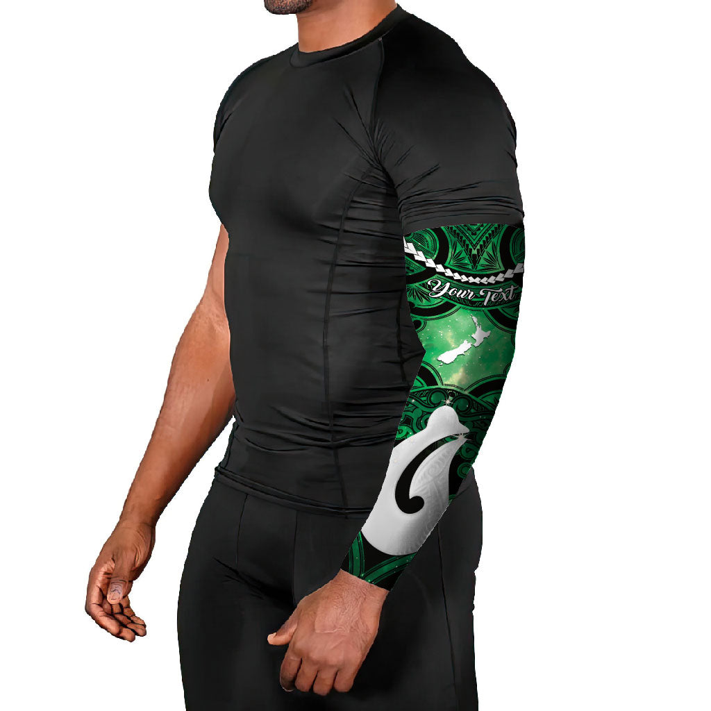 Personalised Maori Matariki Hei Matau Kakariki Arm Sleeves Maori Kowhaiwhai Pattern Galaxy LT01 - Polynesian Pride