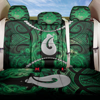 Maori Matariki Hei Matau Kakariki Back Car Seat Cover Maori Kowhaiwhai Pattern Galaxy LT01 One Size Green - Polynesian Pride