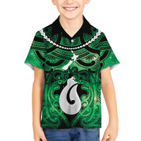 Personalised Maori Matariki Hei Matau Kakariki Hawaiian Shirt Maori Kowhaiwhai Pattern Galaxy LT01 - Polynesian Pride