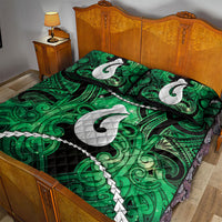 Maori Matariki Hei Matau Kakariki Quilt Bed Set Maori Kowhaiwhai Pattern Galaxy LT01 - Polynesian Pride