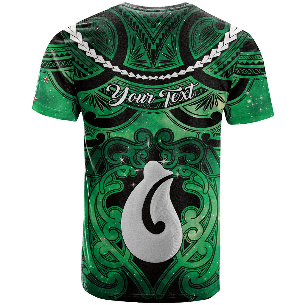 Personalised Maori Matariki Hei Matau Kakariki T Shirt Maori Kowhaiwhai Pattern Galaxy LT01 - Polynesian Pride