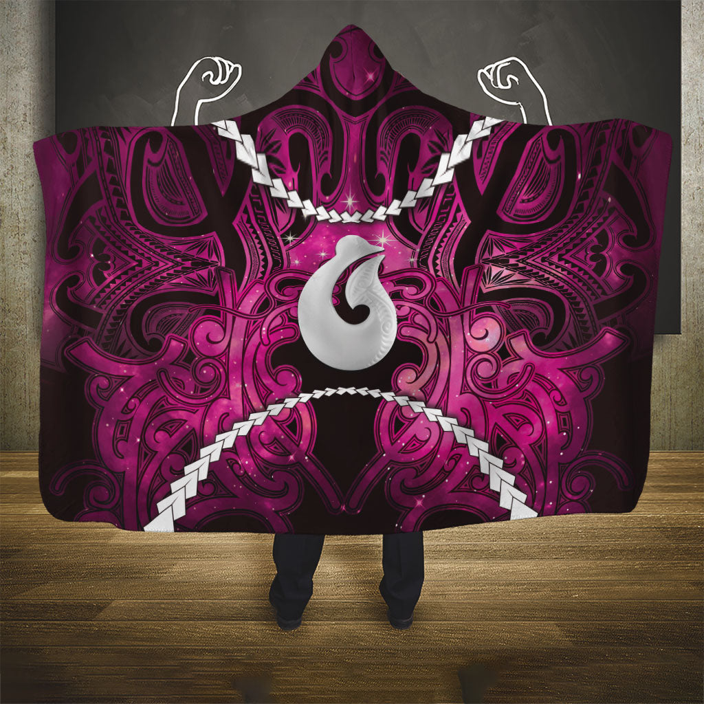 Maori Matariki Hei Matau Mawhero Hooded Blanket Maori Kowhaiwhai Pattern Galaxy LT01 - Polynesian Pride