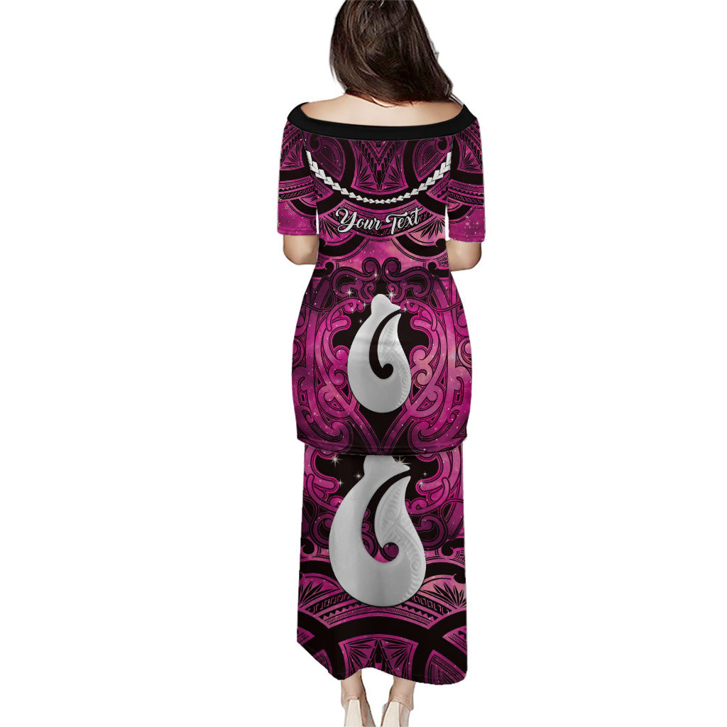 Personalised Maori Matariki Hei Matau Mawhero Puletasi Maori Kowhaiwhai Pattern Galaxy LT01 - Polynesian Pride