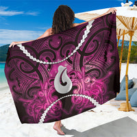 Maori Matariki Hei Matau Mawhero Sarong Maori Kowhaiwhai Pattern Galaxy LT01 One Size 44 x 66 inches Pink - Polynesian Pride