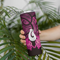 Personalised Maori Matariki Hei Matau Mawhero Skinny Tumbler Maori Kowhaiwhai Pattern Galaxy LT01 - Polynesian Pride