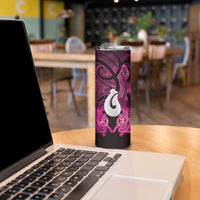 Personalised Maori Matariki Hei Matau Mawhero Skinny Tumbler Maori Kowhaiwhai Pattern Galaxy LT01 - Polynesian Pride