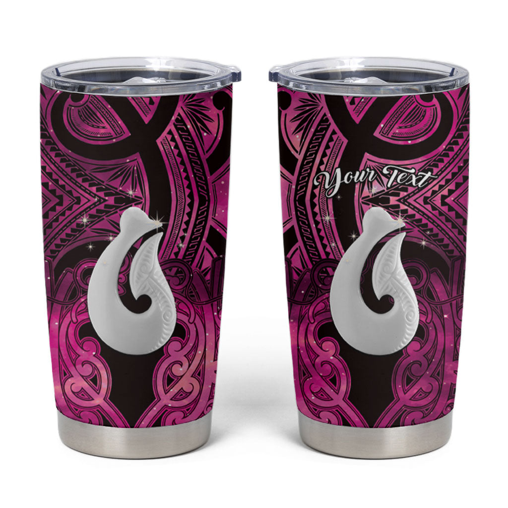 Personalised Maori Matariki Hei Matau Mawhero Tumbler Cup Maori Kowhaiwhai Pattern Galaxy