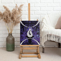 Maori Matariki Hei Matau Waiporoporo Canvas Wall Art Maori Kowhaiwhai Pattern Galaxy LT01 - Polynesian Pride