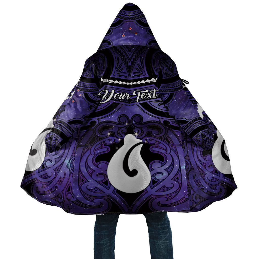 Personalised Maori Matariki Hei Matau Waiporoporo Cloak Maori Kowhaiwhai Pattern Galaxy LT01 Unisex Purple - Polynesian Pride