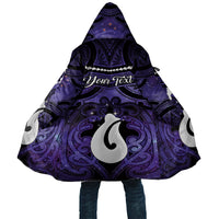 Personalised Maori Matariki Hei Matau Waiporoporo Cloak Maori Kowhaiwhai Pattern Galaxy LT01 Unisex Purple - Polynesian Pride