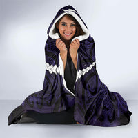 Maori Matariki Hei Matau Waiporoporo Hooded Blanket Maori Kowhaiwhai Pattern Galaxy LT01 - Polynesian Pride