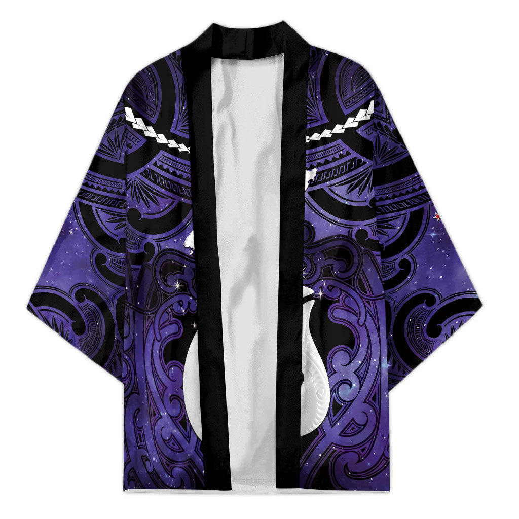 Personalised Maori Matariki Hei Matau Waiporoporo Kimono Maori Kowhaiwhai Pattern Galaxy