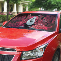 Maori Matariki Hei Matau Whero Auto Sun Shade Maori Kowhaiwhai Pattern Galaxy LT01 - Polynesian Pride