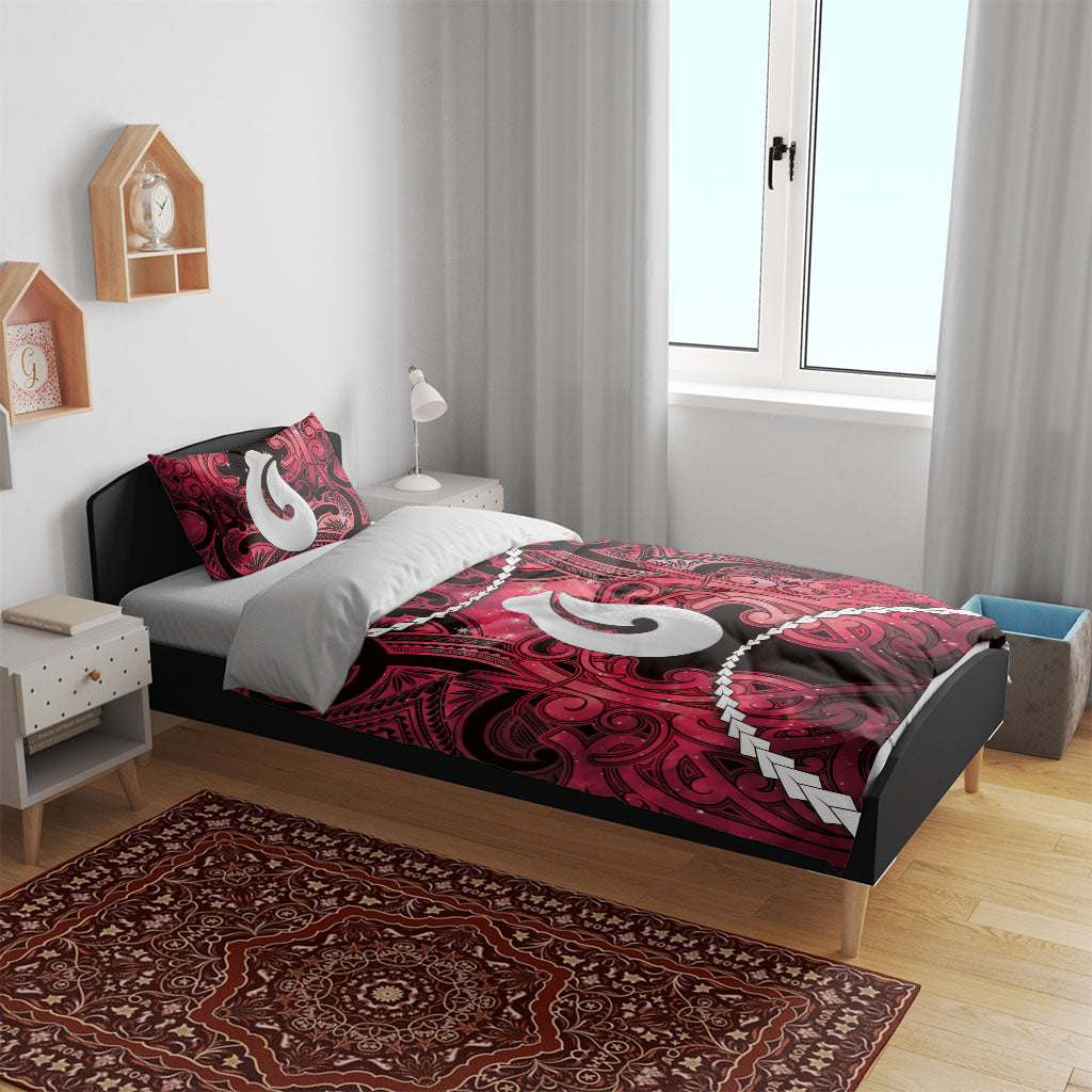 Maori Matariki Hei Matau Whero Bedding Set Maori Kowhaiwhai Pattern Galaxy LT01 - Polynesian Pride