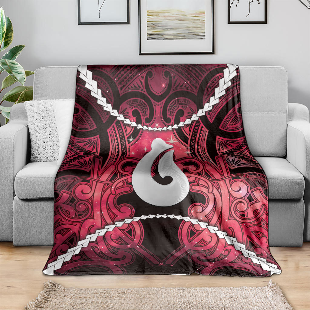 Maori Matariki Hei Matau Whero Blanket Maori Kowhaiwhai Pattern Galaxy LT01 - Polynesian Pride